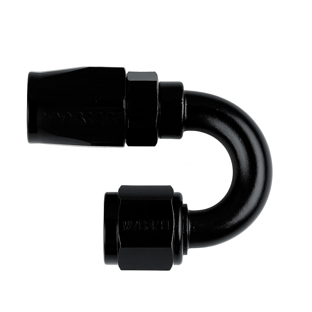 GOODRIDGE 1136-18004BK Fitting AN4 180 Degree, Black Photo-0