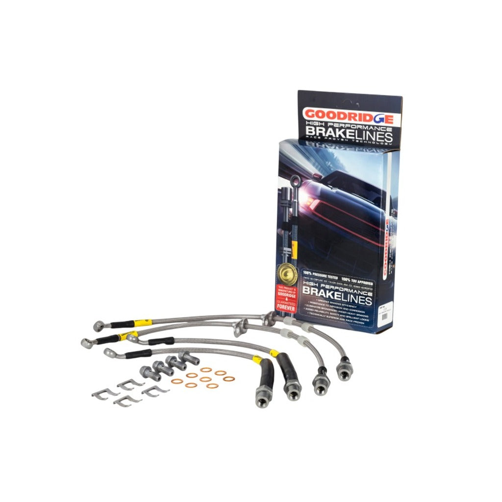 GOODRIDGE SVW0602-4C Brake Hoses, Stainless Steel for для VW Golf (Mk3) 1.8 Rear Drums 1992-1998 Photo-0