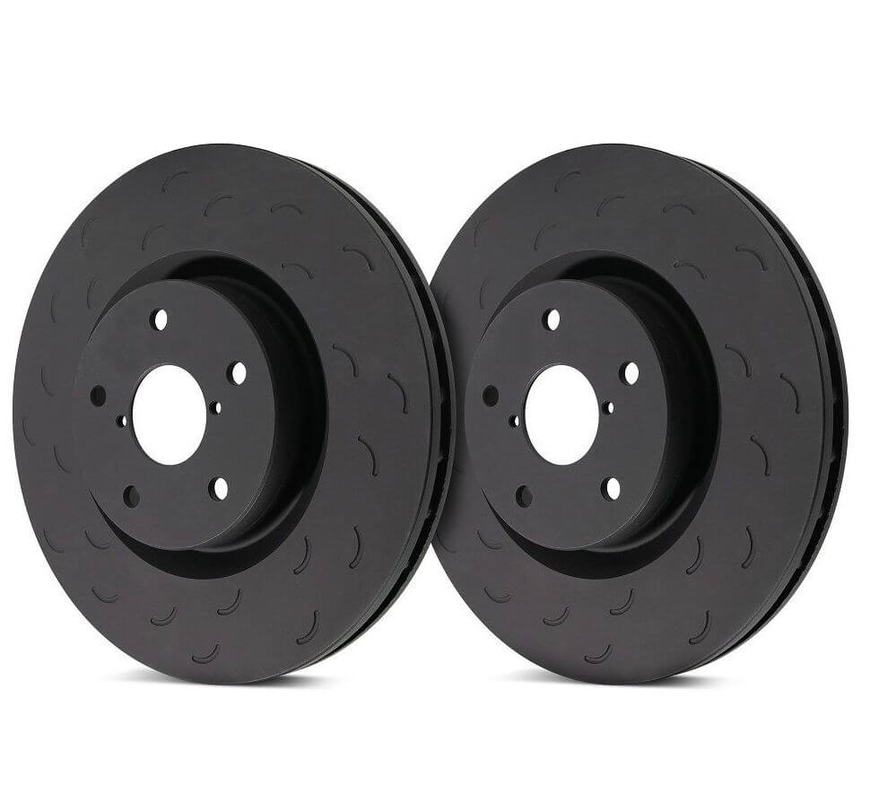 HAWK HTS5383 Front Brake Rotors Talon Slotted for FORD Mustang GT 5.0 Turbo 2014 Photo-0