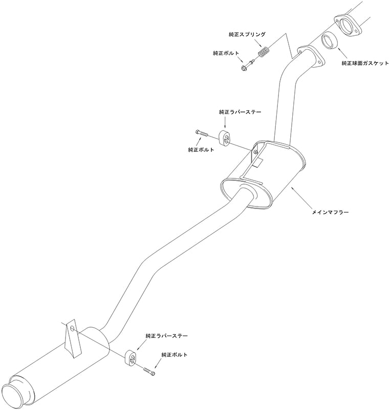 HKS 31006-AS010 Exhaust System SILENT HI-POWER for SUZUKI Jimny (JA12W/JA22W) Photo-2