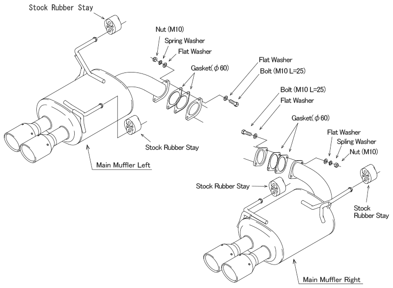 HKS 31021-AF025 Exhaust System LEGAMAX PREMIUM for SUBARU WRX S4 (VBH) Photo-2