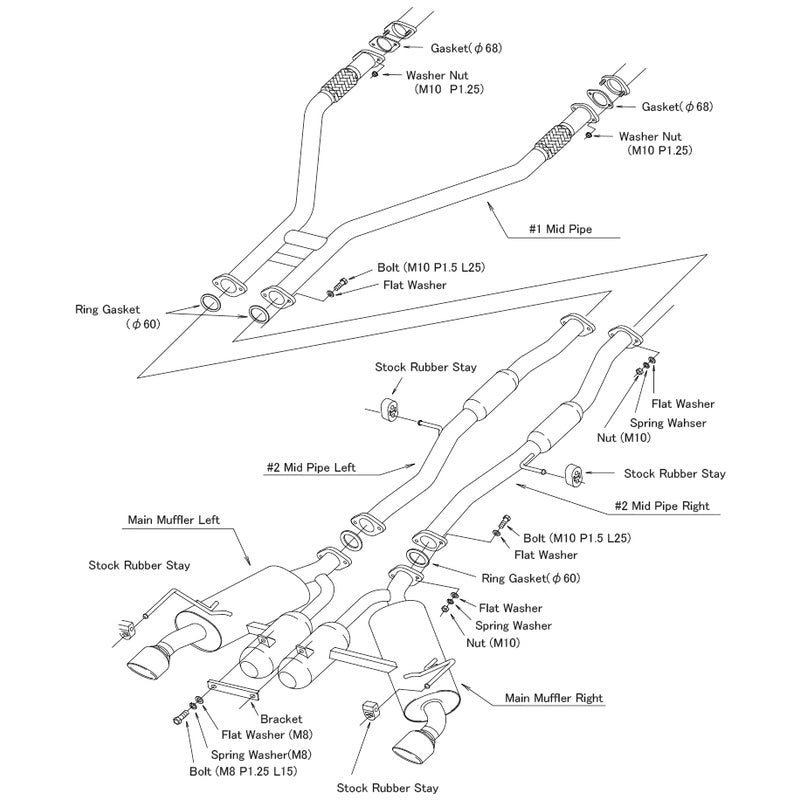 HKS 31029-AN011 Exhaust System Super Turbo Muffler for NISSAN Z (RZ34) Photo-2