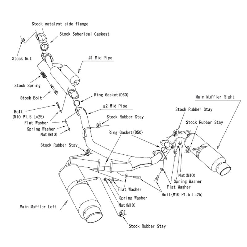 HKS 32016-AT123V Exhaust System Hi-Power SPEC-L2 THE BLUEST EDITION for SUBARU BRZ (ZC6) / Toyota GT86 (ZN6) Photo-3
