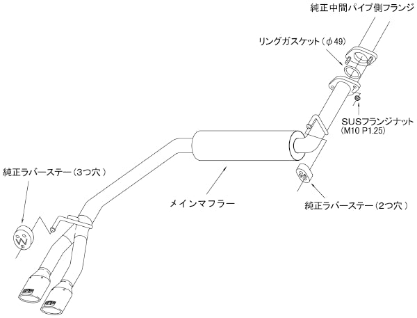 HKS 32018-AN028 Muffler LEGAMAX PREMIUM for NISSAN Serena (GFC27) Photo-2
