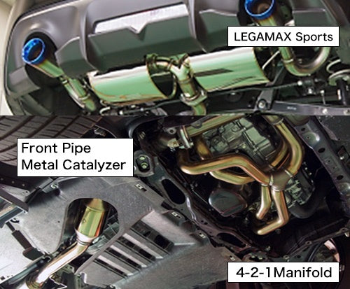 HKS 32025-AT004 Super Exhaust System R-SPEC + LEGAMAX SPORTS Ti for TOYOTA GT86, SUBARU BRZ Photo-0