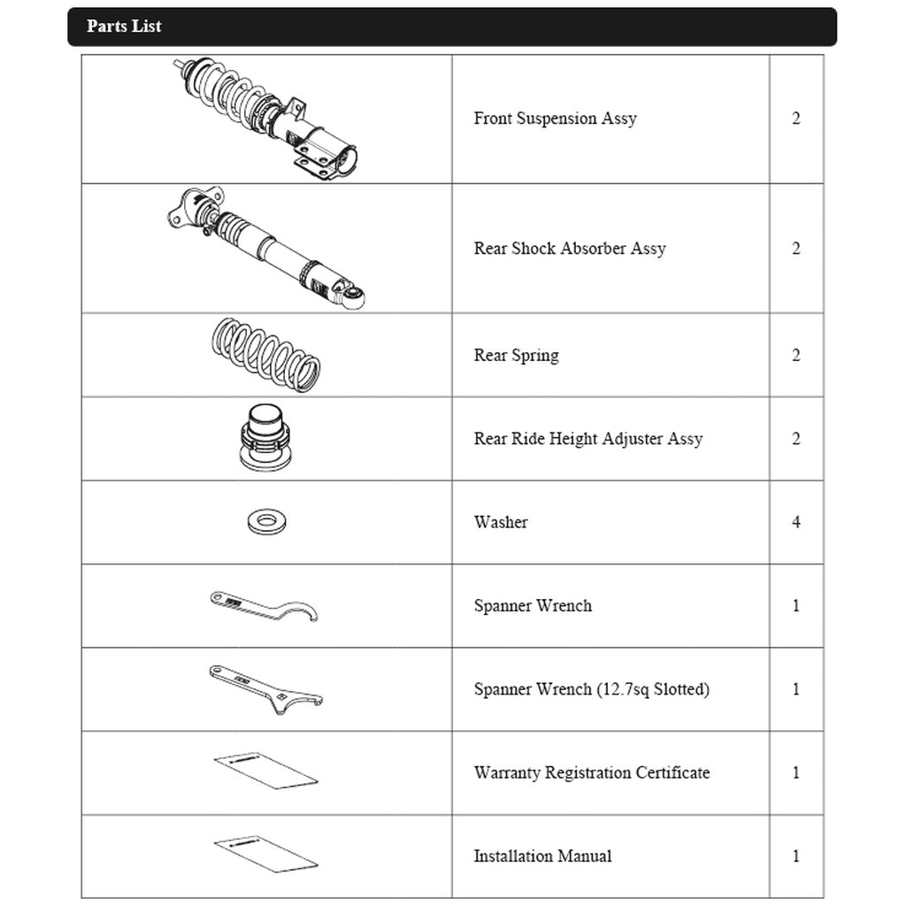 HKS 80300-AT025 Coilover Kit HIPERMAX S for TOYOTA GR Yaris Gen1 (XP210) 2020-2024 Photo-1