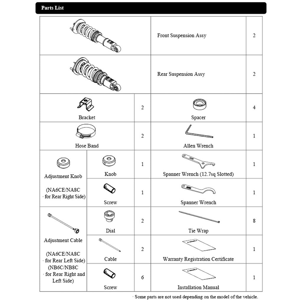 HKS 80310-AZ004 Coilover Kit HIPERMAX R for MAZDA MX-5 (NA/NB) Photo-1