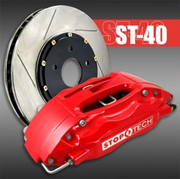 STOPTECH 83.625.004G.71 BBK 2PC ROTOR, REAR SLOTTED 345X28/ST40 RED MITSUBISHI EVO X '08 Photo-0