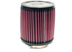 K&N RA-0610 UNIVERSAL Clamp-On Air Filter 2-9/16" FLG, 4-1/2 OD-B, 4-5/16 OD-T, 5"H Photo-0
