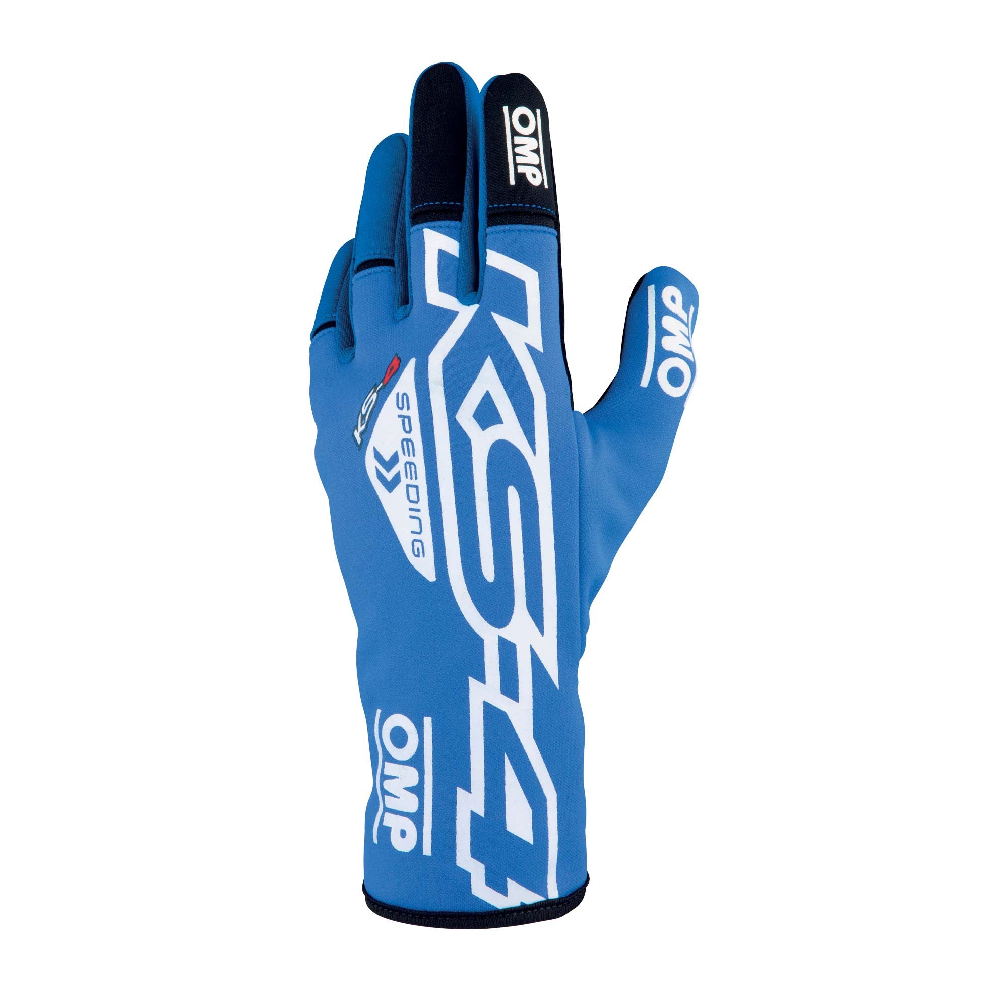 OMP KB0-2750-A01-043-L Karting Gloves KS-4 MY2023, Blue / White, Size L Photo-0