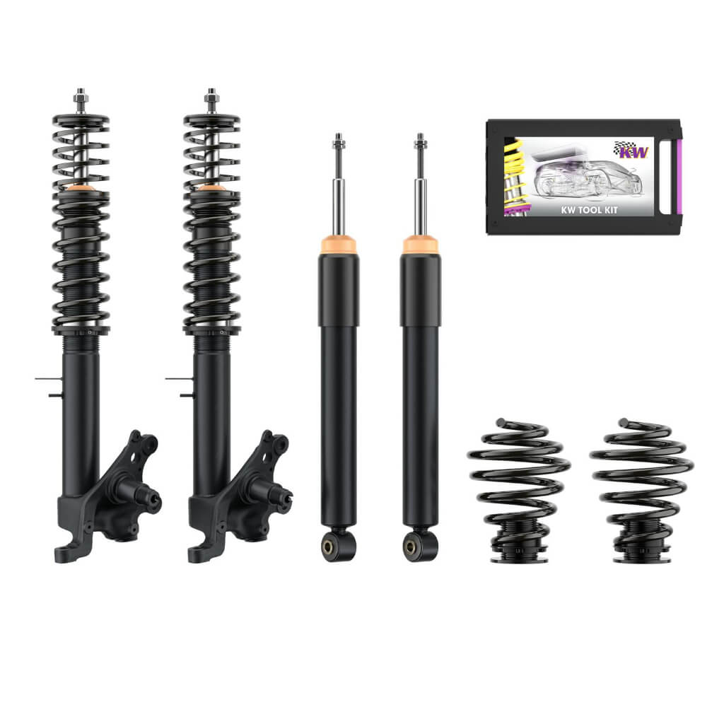 KW 10205200DB Coilover Kit V1 Classic Line (FA Struts with KW Spindles) for BMW M3 (E30) / M3 EVO (E30) 1982-1993 Photo-0