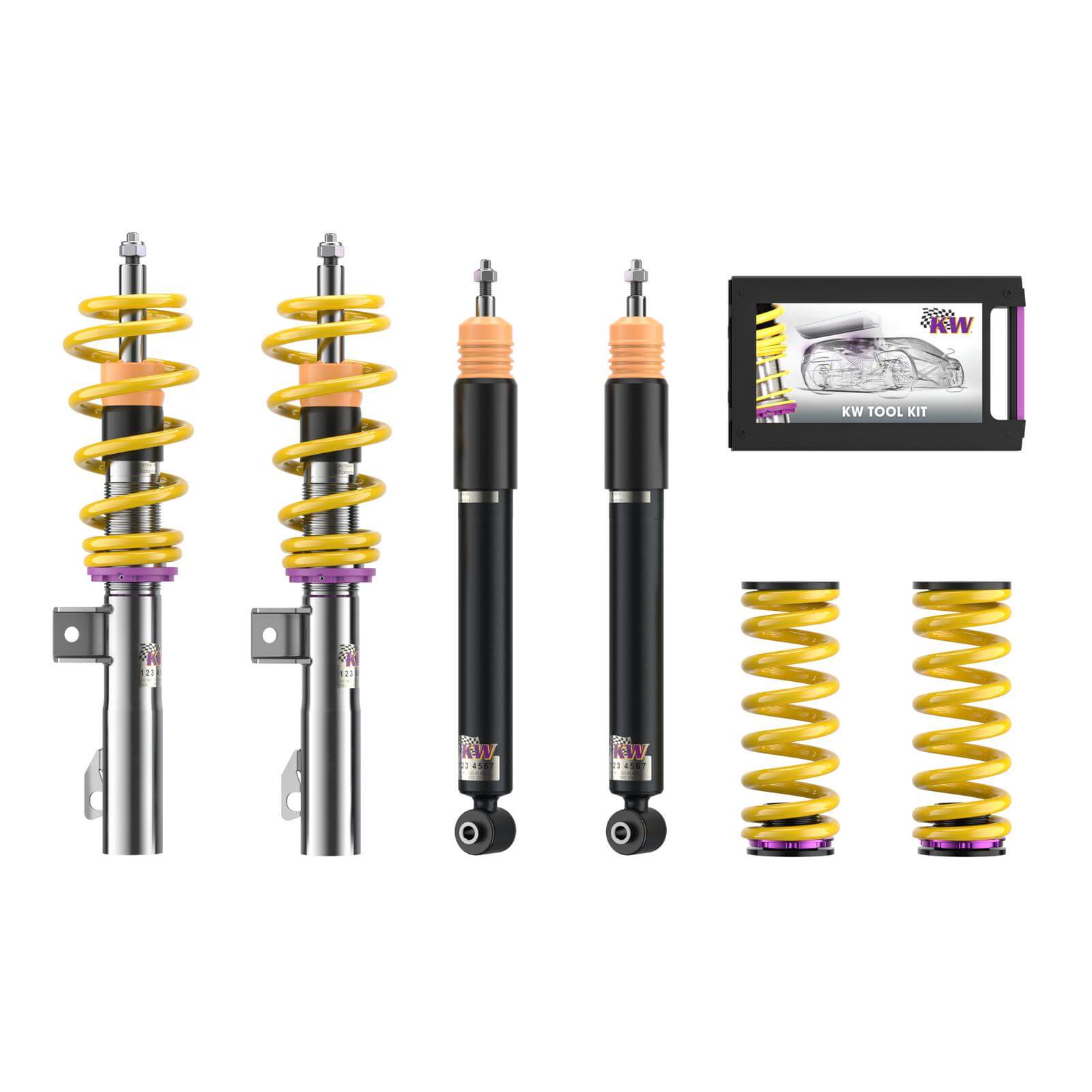 KW 10282034 Coilover kit V1 for SKODA Enyaq iV Coupe (5AC) 2022+ / AUDI Q4 Sportback (F4N) 2021+ Photo-0