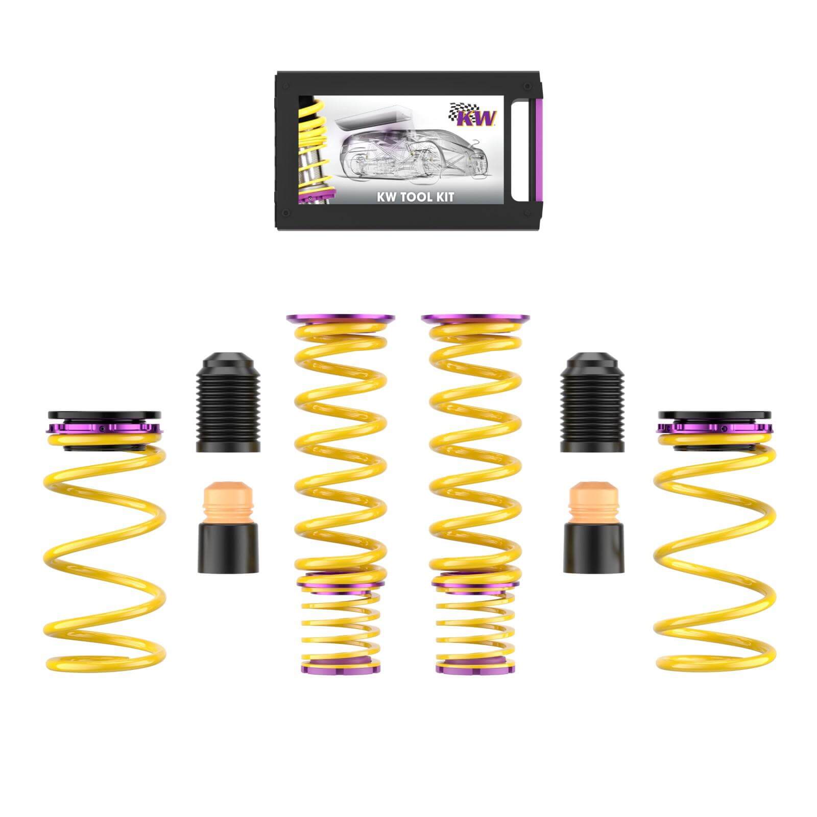 KW 25361034 Coilover spring kit kW 254-370 FA 5-25 RA 5-20 for CHEVROLET Corvette (C8) 2020+ Photo-0
