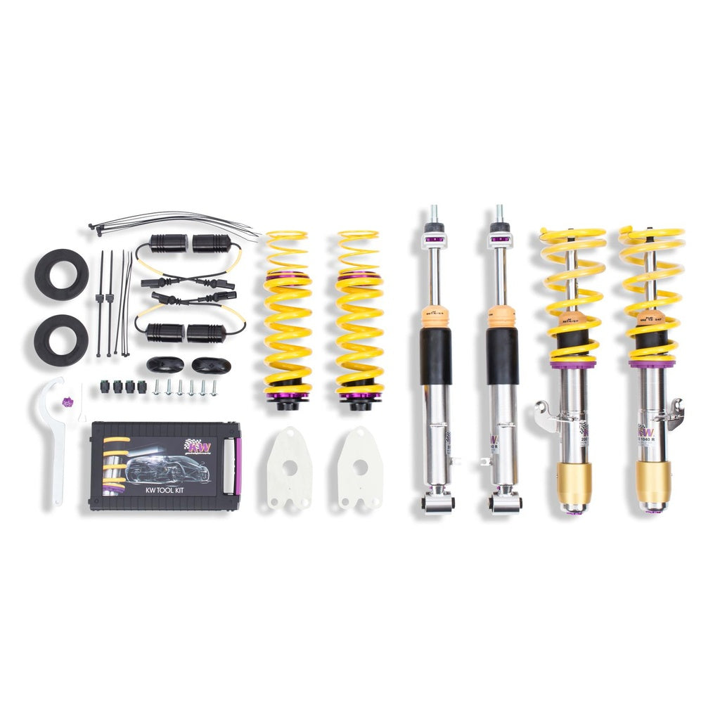 KW 352200AP Coilover Kit INOX V3 (incl. Deactivation Electronic Dampers) for BMW M3 (F80) / M4 (F82) 2014-2020 Photo-0