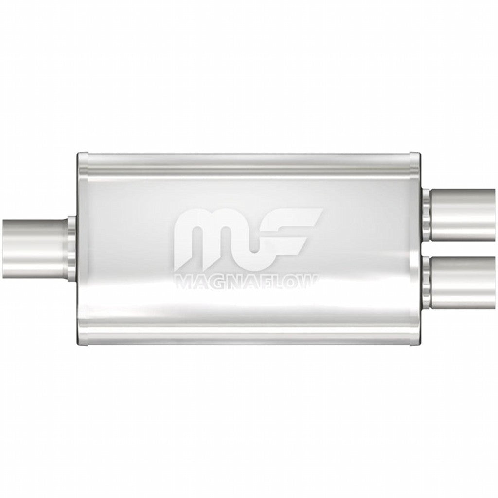 MAGNAFLOW 11148 Straight-Through Performance Muffler (2.25 / 2 inch Center / Dual, Body 3.5x14x7) Photo-0