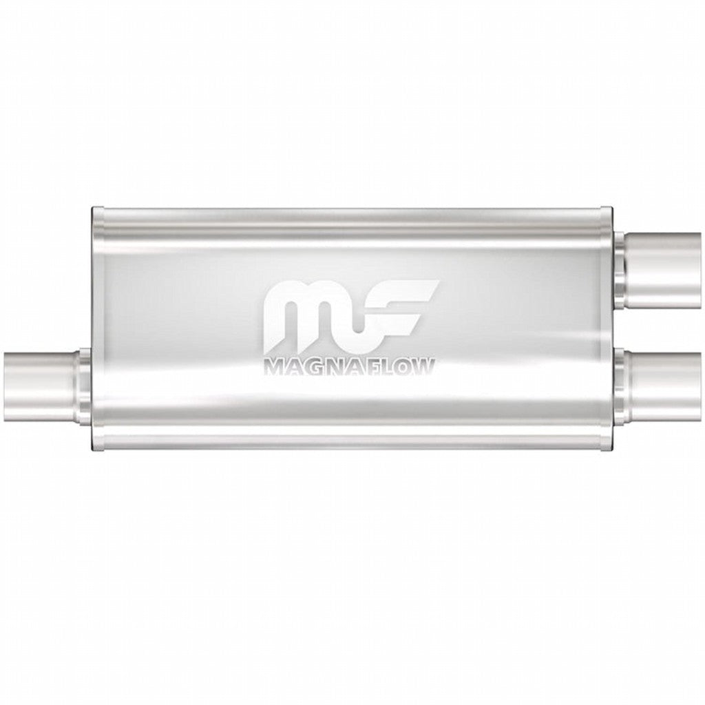 MAGNAFLOW 12265 Straight-Through Performance Muffler (2.5 inch Offset / Dual, Body 5x18x8) Photo-0