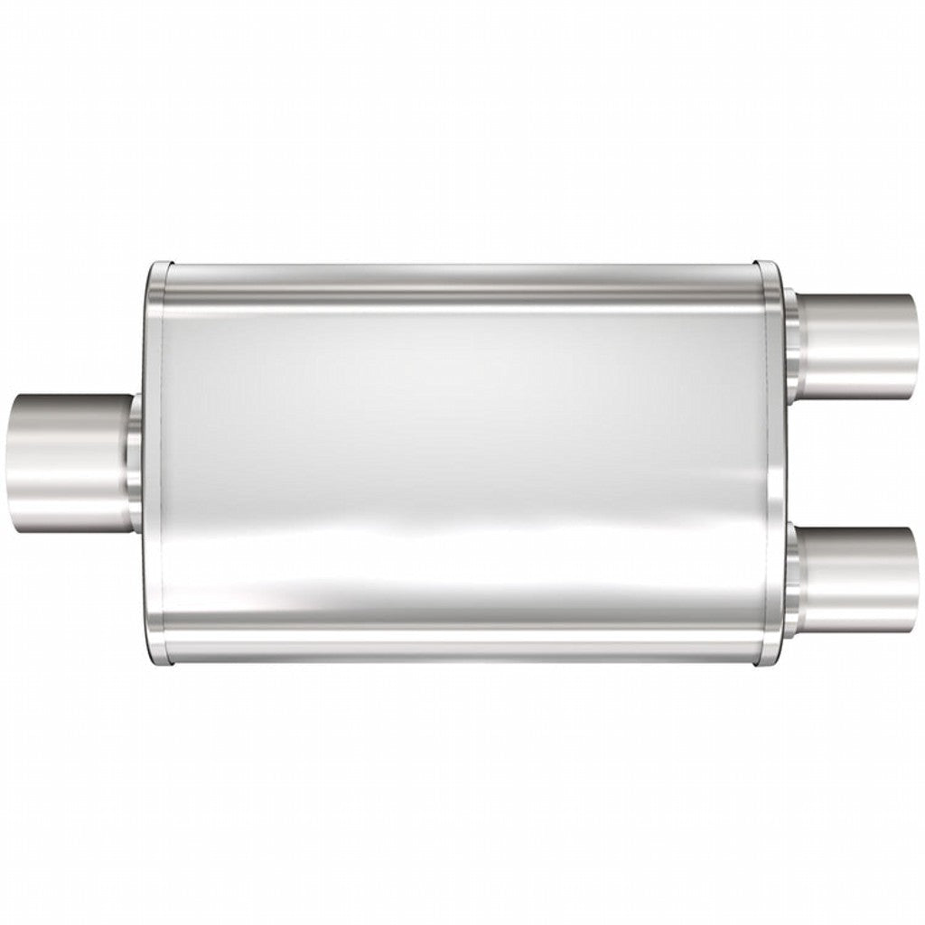 MAGNAFLOW 13148 Exhaust Muffler Multi-Chamber (2.25 / 2 inch Center / Dual / 4x14x9 Body) Photo-0