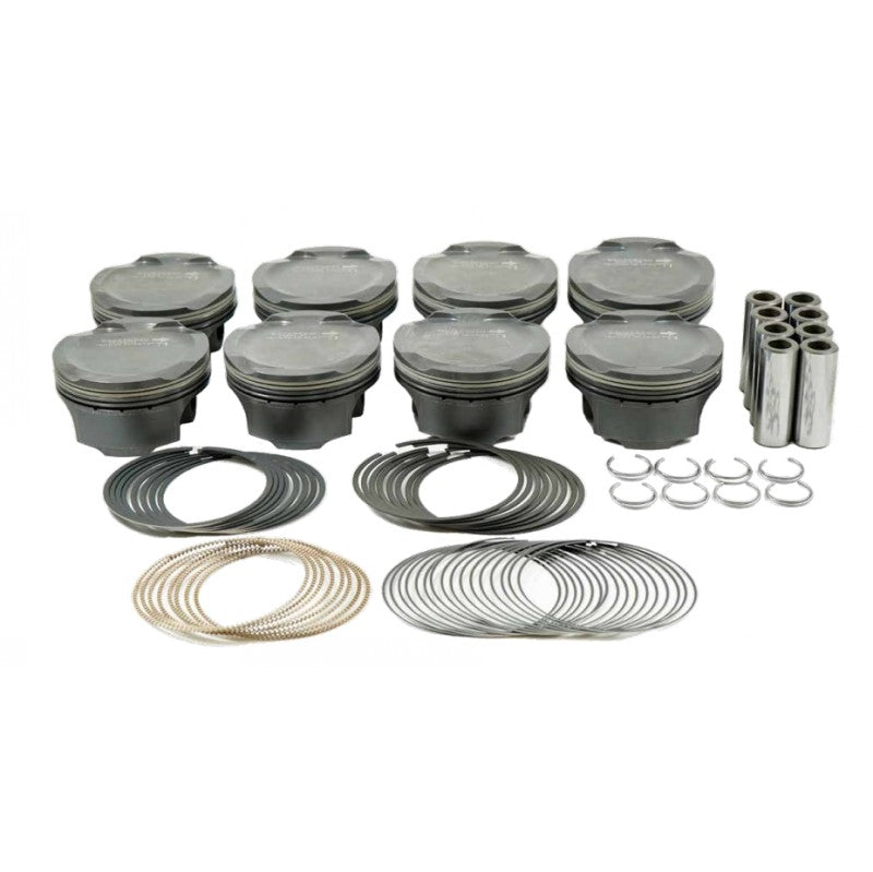 MAHLE 930258601T Piston Kit with TBC (314cid 3.701 x 1.167CH, 3.650stroke, 5.933rod, 0.866pin, -1cc, 377g, 11.0CR, 2618) for FORD Coyote/Voodoo 5.0L Photo-0