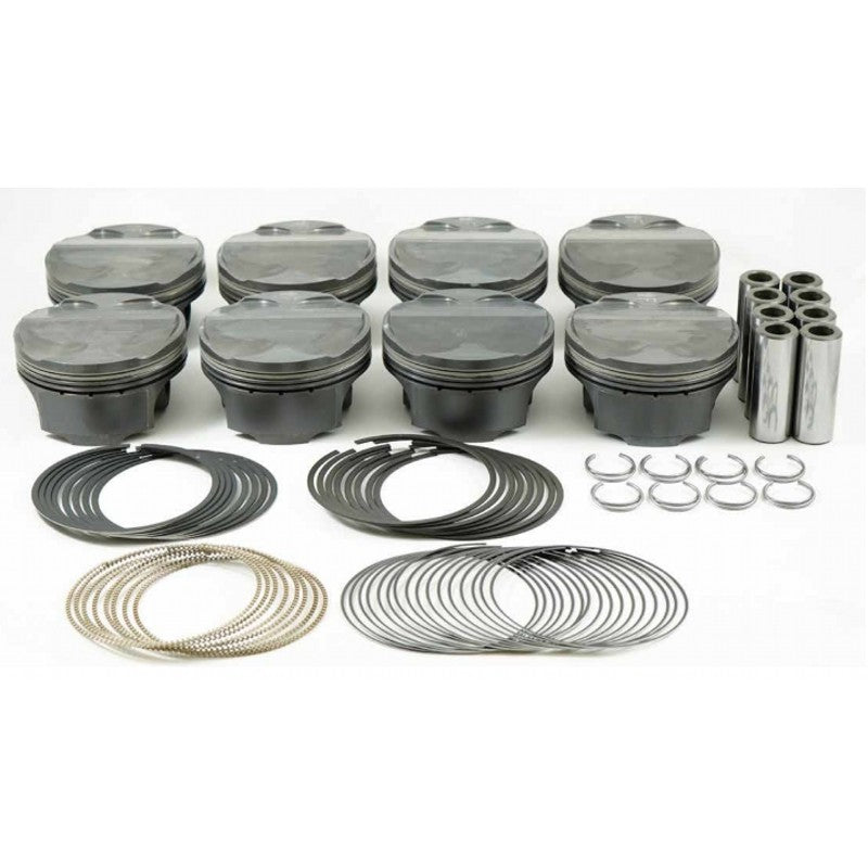 MAHLE 930258140T Piston Kit with TBC (304cid 3.640 x 1.167CH, 3.650stroke, 5.933rod, 0.866pin, 10.2cc, 402g, 12.6CR, 2618) for FORD Coyote 5.0L Photo-0