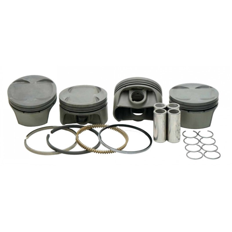 MAHLE 930082325T Piston Kit with TBC (87.00mm x 31mm CH, 90.7mm stroke, 143mm rod, 22mm pin, -1.0cc, 309g, 10.0CR, 4032) for HONDA H22 2.2L Photo-0