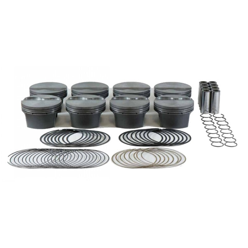 MAHLE 930218400T Piston Kit Flat Top (329cid 3.800 x 1.299CH, 3.622stroke, 6.125rod, 0.927pin, -2.1cc, 431g, 10.0CR, 2618) for CHEVROLET LS1/2/6 5.3L Photo-0