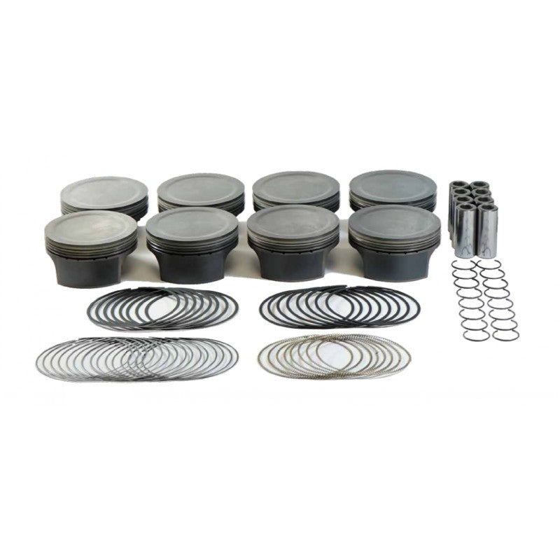 MAHLE 197813880T Piston Kit Dish (379cid 4.080 x 1.299CH, 3.622stroke, 6.125rod, 0.927pin, -4.5cc, 485g, 10.1CR, 2618) for CHEVROLET LSA/LS9 6.2L Photo-0