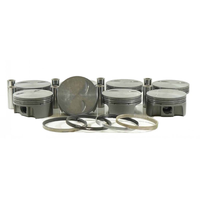MAHLE 197739270T Piston Kit Flat Top (377cid 4.070 x 1.330CH, 3.622stroke, 6.098rod, 0.945pin, -0.4cc, 515g, 10.7CR, 2618) for CHEVROLET LS3 Photo-0