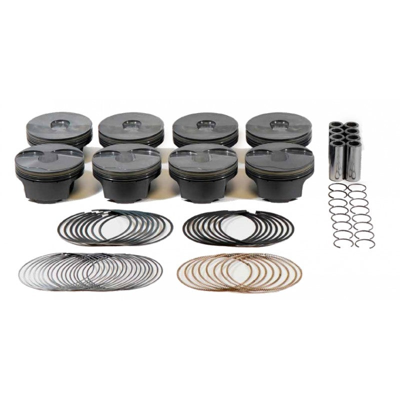MAHLE 930173230T Piston Kit Flat Top (429cid 4.130 x 1.105CH, 4.000stroke, 6.125rod, 0.927pin, -6.1cc, 457g, 12.7CR, 2618)) for CHEVROLET LT 6.2L Photo-0