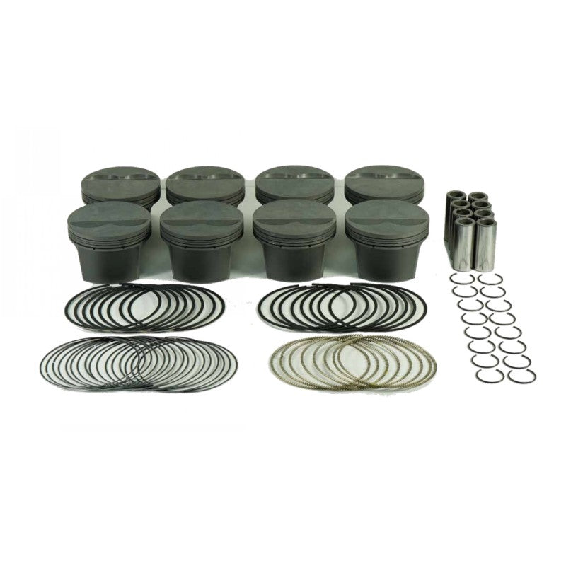 MAHLE 930205586T Piston Kit Flat Top (313cid 3.786 x 1.550CH, 3.480stroke, 5.700rod, 0.927pin, -1.6cc, 417g, 9.8CR, 4032) for CHEVROLET Small Block Photo-0