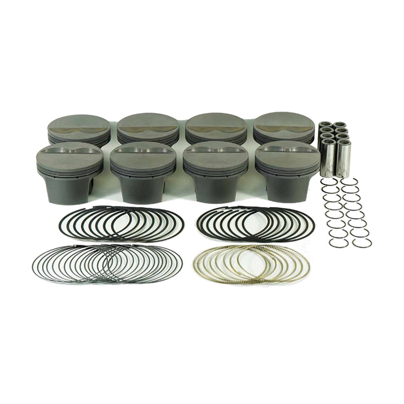 MAHLE 930200303T Piston Kit Flat Top (350cid 4.003 x 1.250CH, 3.480/3.500stroke, 6.000rod, 0.927pin, -5.0cc, 428g, 10.3CR, 4032) for CHEVROLET Small Block Photo-0