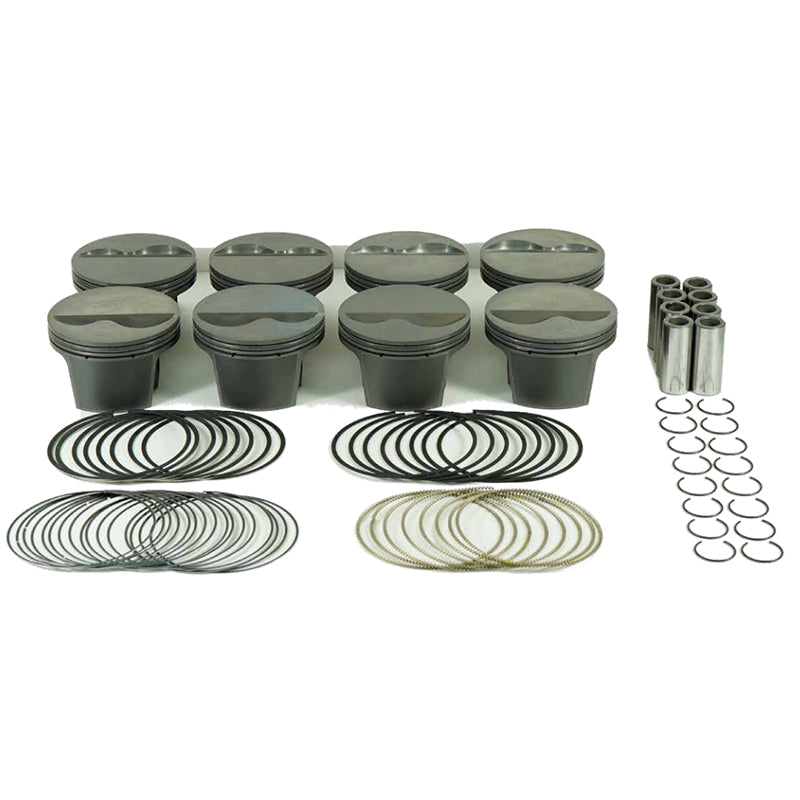 MAHLE 930202830T Piston Kit Flat Top (357cid 4.030 x 1.125CH, 3.500stroke, 6.125rod, 0.927pin, - 4.1cc, 377g, 10.6CR, 4032) for CHEVROLET Small Block Photo-0