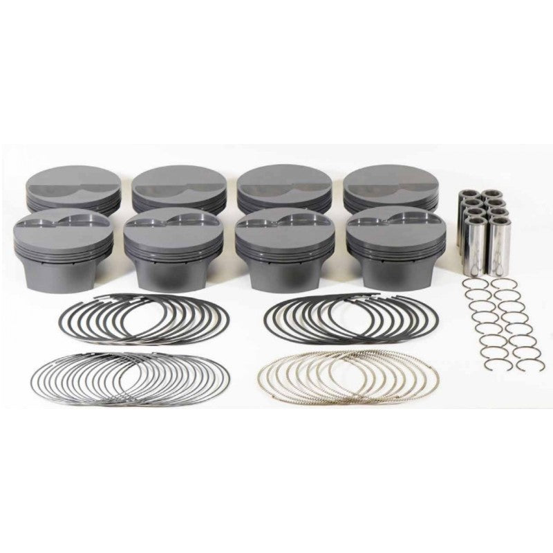 MAHLE 930250330T Piston Kit Flat Top (347cid 4.030 x 1.090CH, 3.400stroke, 5.400rod, 0.927pin, -6.2cc, 425g, 10.4CR, 4032) for FORD Small Block Photo-0