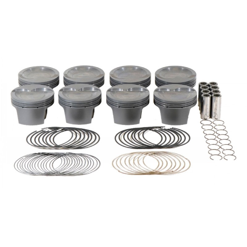 MAHLE 930249625T Piston Kit Inverted Dome (428cid 4.125 x 1.245CH, 4.000stroke, 6.250rod, 0.927pin, -26cc, 448g, 9.9CR, 2618) for FORD Small Block Photo-0