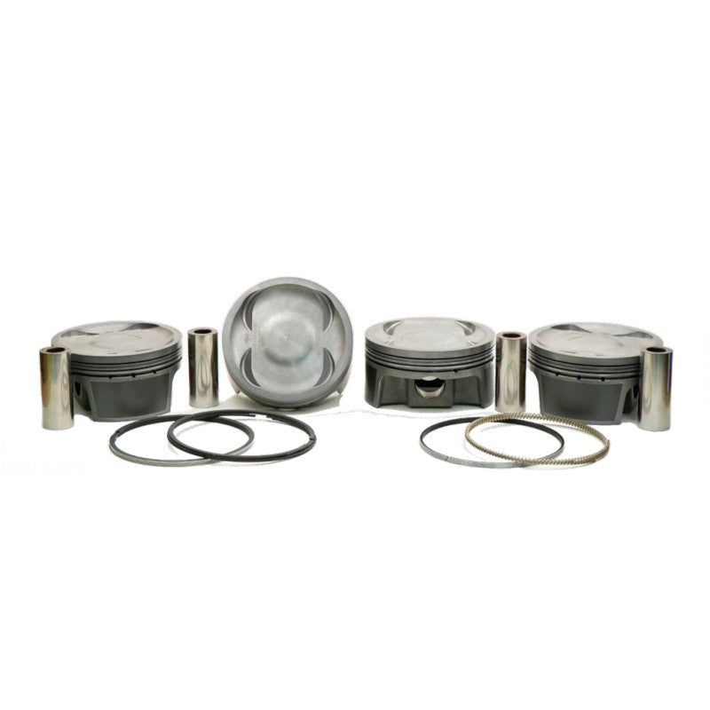 MAHLE 930285117T Piston Kit with TBC (99.50mm x 30.7mm CH, 79.0mm stroke, 130.5mm rod, 23mm pin, -19.3cc, 409g, 8.5CR, 2618) for SUBARU WRX STI 2.5L Photo-0