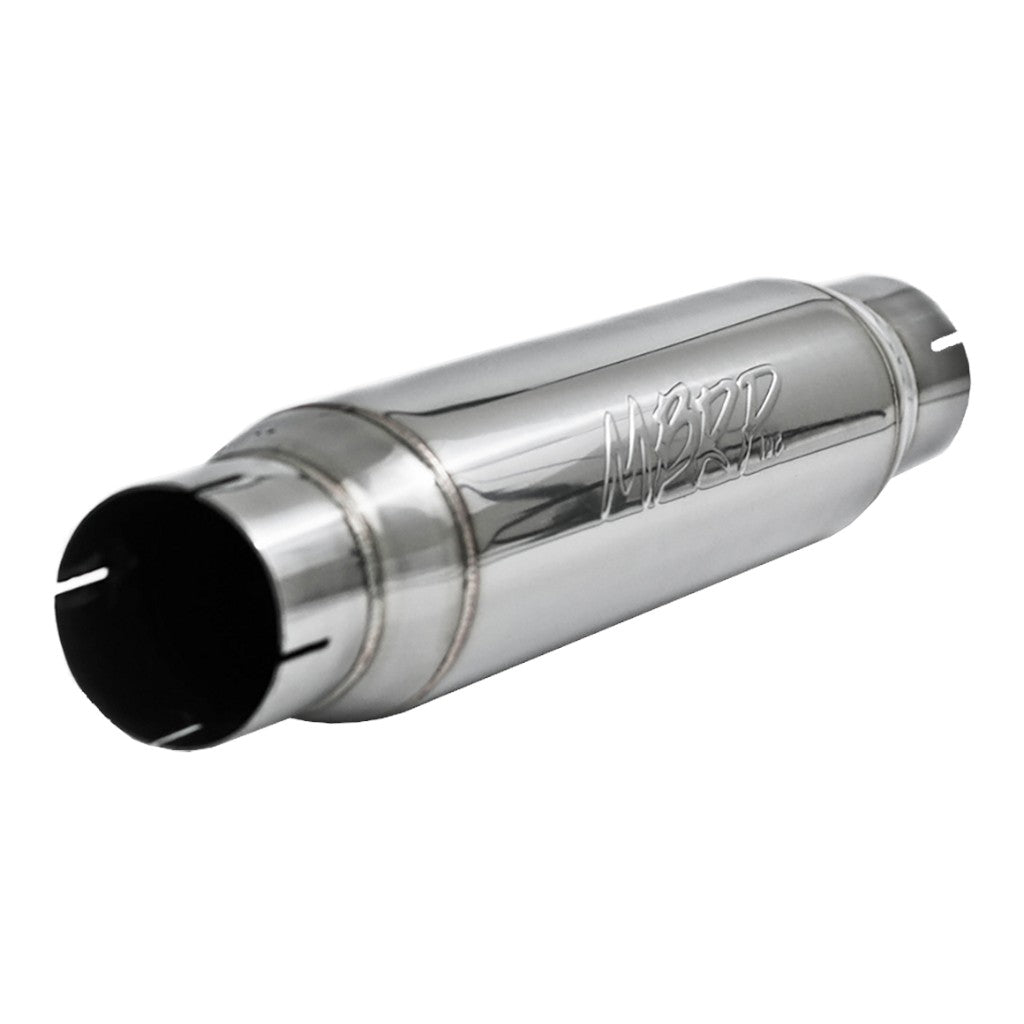 MBRP R1013 Resonator Armor Pro (T304 Stainless Steel / 3" In/Out / 16" Body / 4” OD / 20" Overall Length) Photo-0