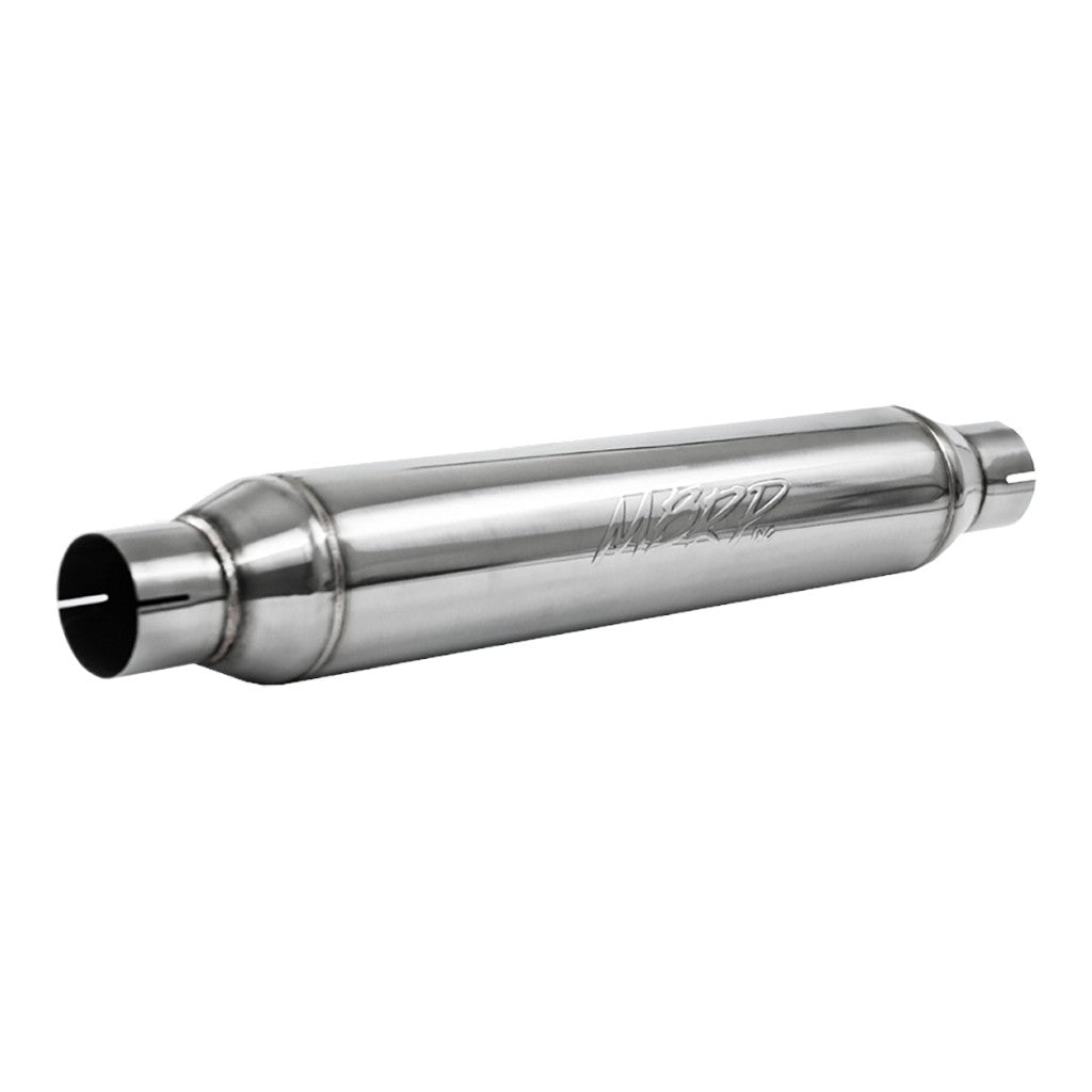 MBRP R1016 Resonator Armor Pro (T304 Stainless Steel / 2.5" In/Out / 22" Body / 4” OD / 26" Overall Length) Photo-0