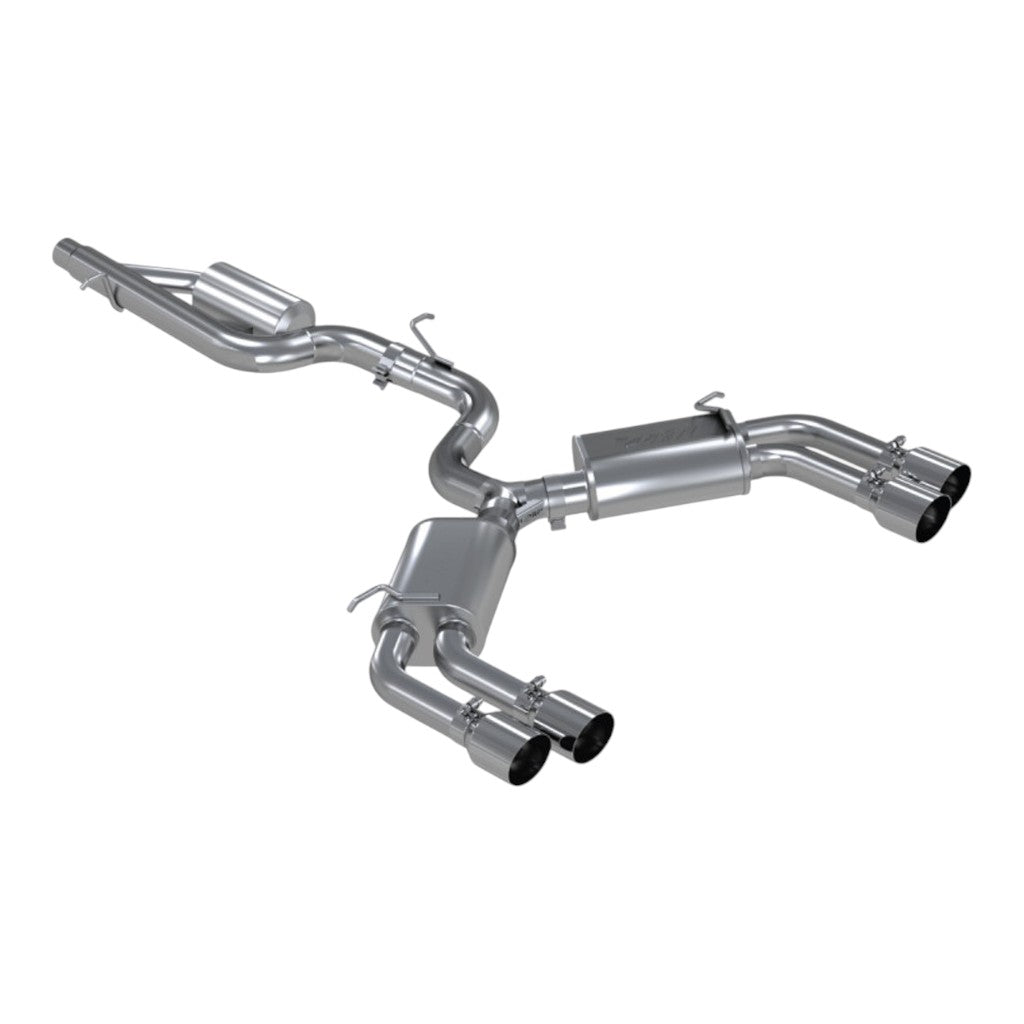 MBRP S4601304 Cat-Back 3" Armor Pro (T304 Stainless Steel / Quad) for AUDI S3 (8V) 2015-2020 Photo-0