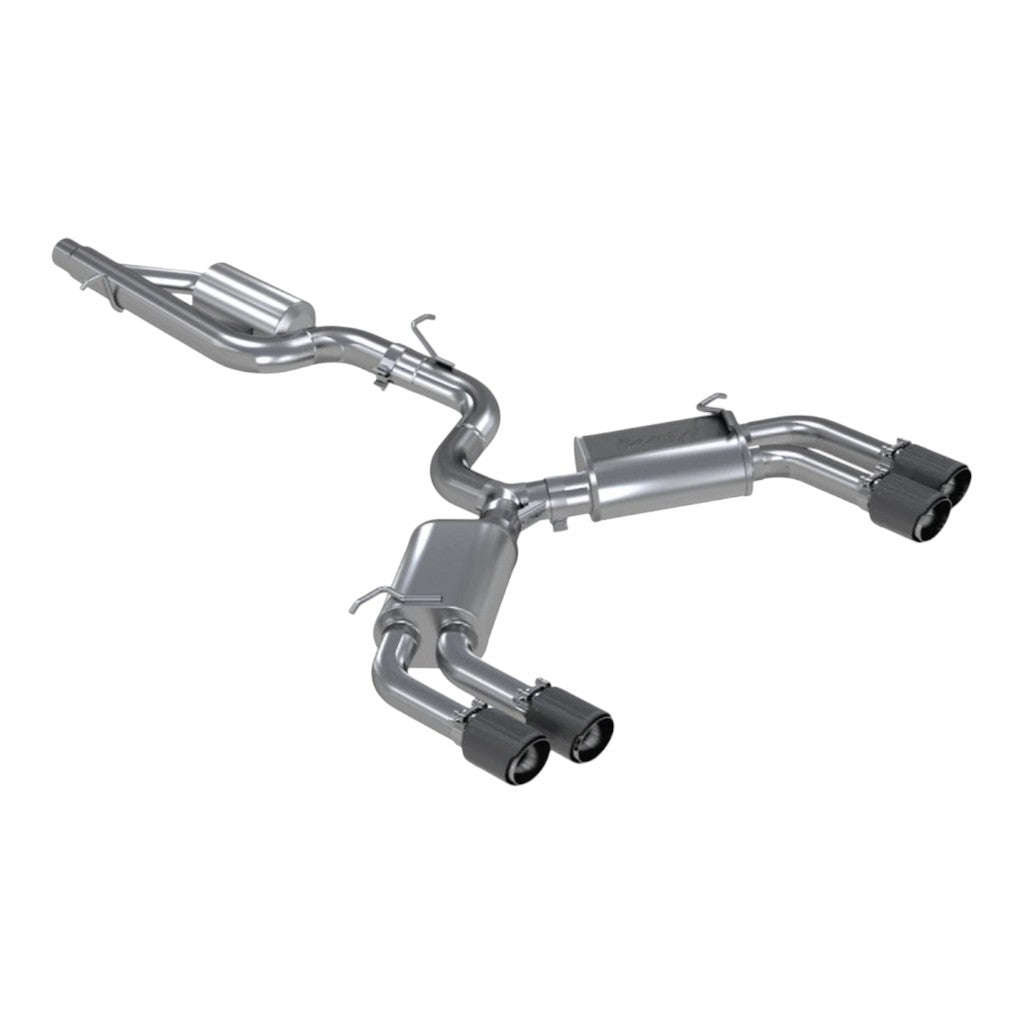 MBRP S46013CF Cat-Back 3" Armor Pro (T304 Stainless Steel / Quad) for AUDI S3 (8V) 2015-2020 Photo-0