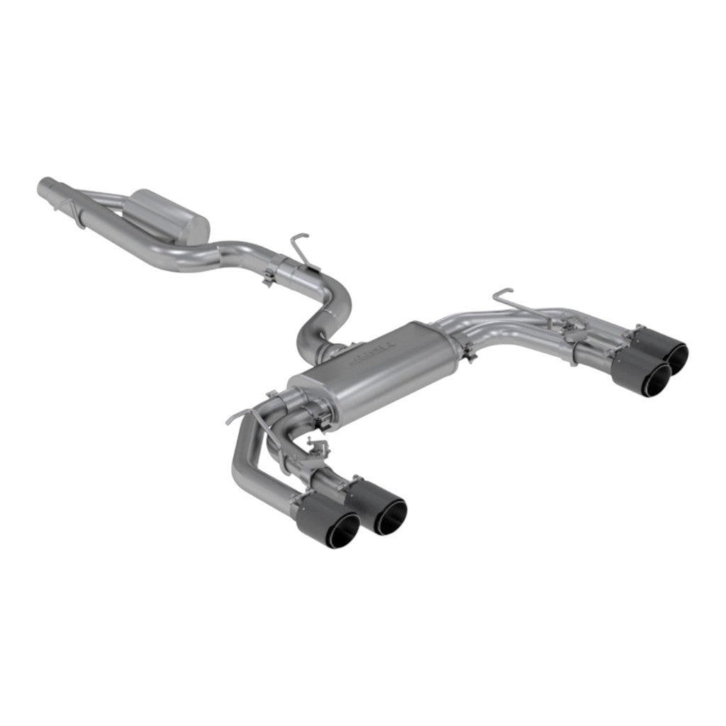 MBRP S46043CF Cat-Back 3" Armor Pro (T304 Stainless Steel / Quad with Carbon Tips) for AUDI S3 (8V) 2015-2020 Photo-0
