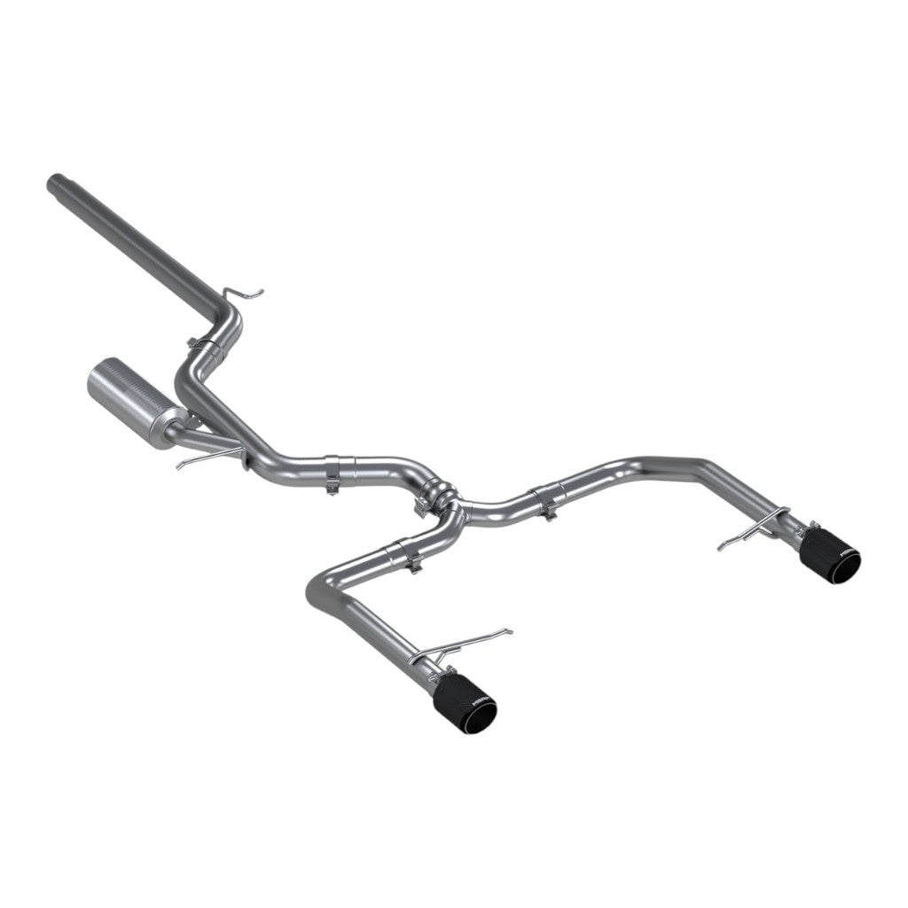 MBRP S46083CF Cat-Back 3" Armor Pro (T304 Stainless Steel / Dual with Carbon Tips) for VW Jetta GLI 2019-2021 Photo-0