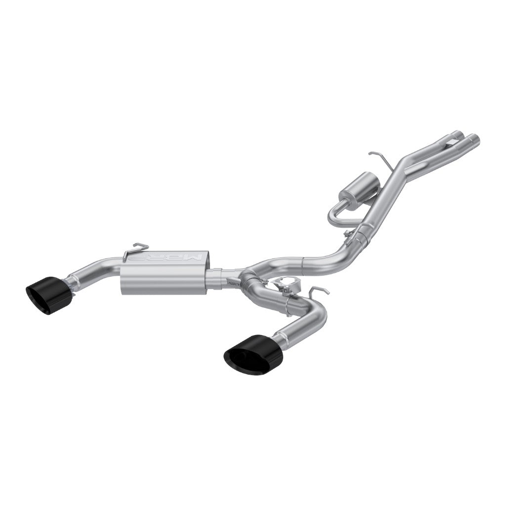 MBRP S46103BC Cat-Back 3" Armor Pro (T304 Stainless Steel / Dual with Oval Black Chrome End Tips) for AUDI RS3 (8V) 2017-2020 Photo-0