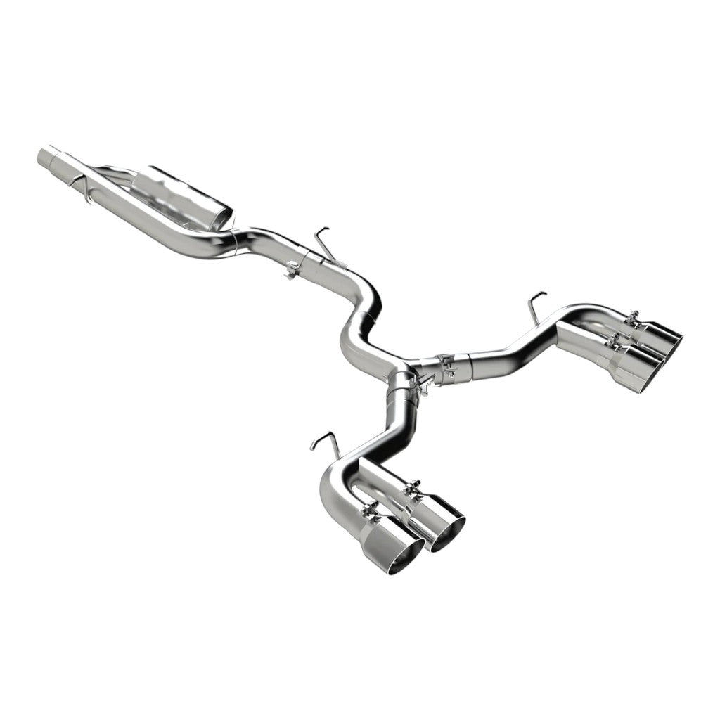 MBRP S4612304 Cat-Back 3" Armor Pro (T304 Stainless Steel / Quad) for VW Golf R (MK8) 2022- Photo-0