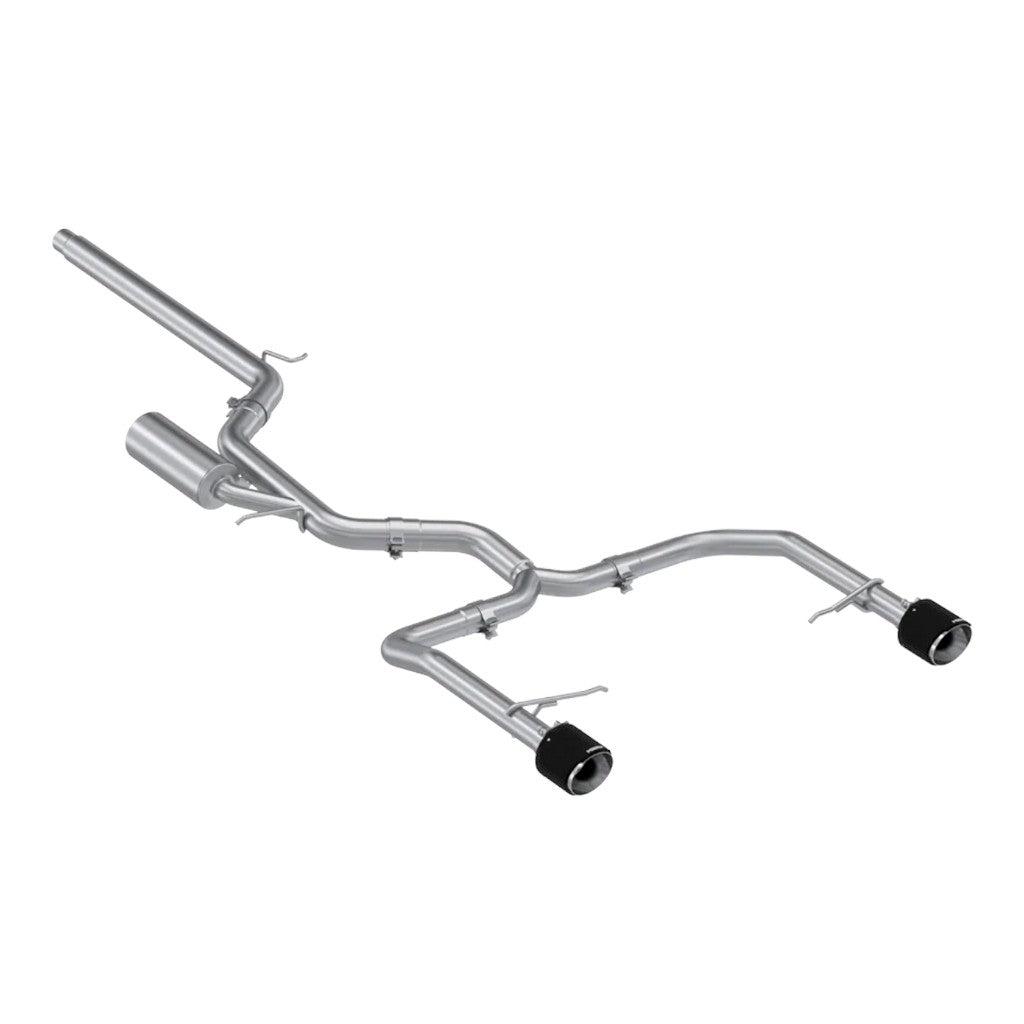 MBRP S46153CF Cat-Back 3" Armor Pro (T304 Stainless Steel / Dual with Carbon End Tips) for VW Jetta GLI 2022- Photo-0
