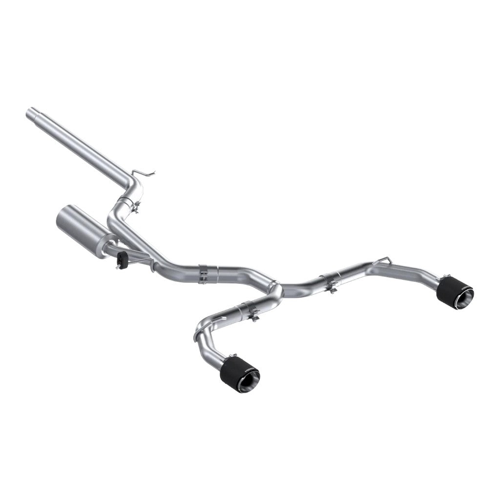 MBRP S46173CF Cat-Back 3" Armor Pro (T304 Stainless Steel / Dual with Carbon End Tips) for VW Golf GTI (MK8) 2022- Photo-0