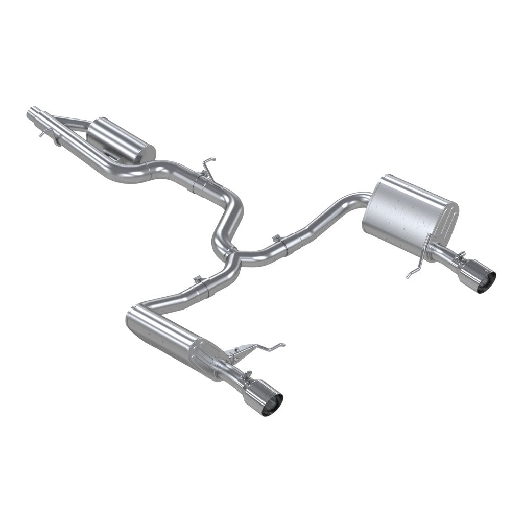 MBRP S4618304 Cat-Back 3" Armor Pro (T304 Stainless Steel / Dual) for VW Golf Sportwagen / Alltrack 1.8T 2017-2019 Photo-0