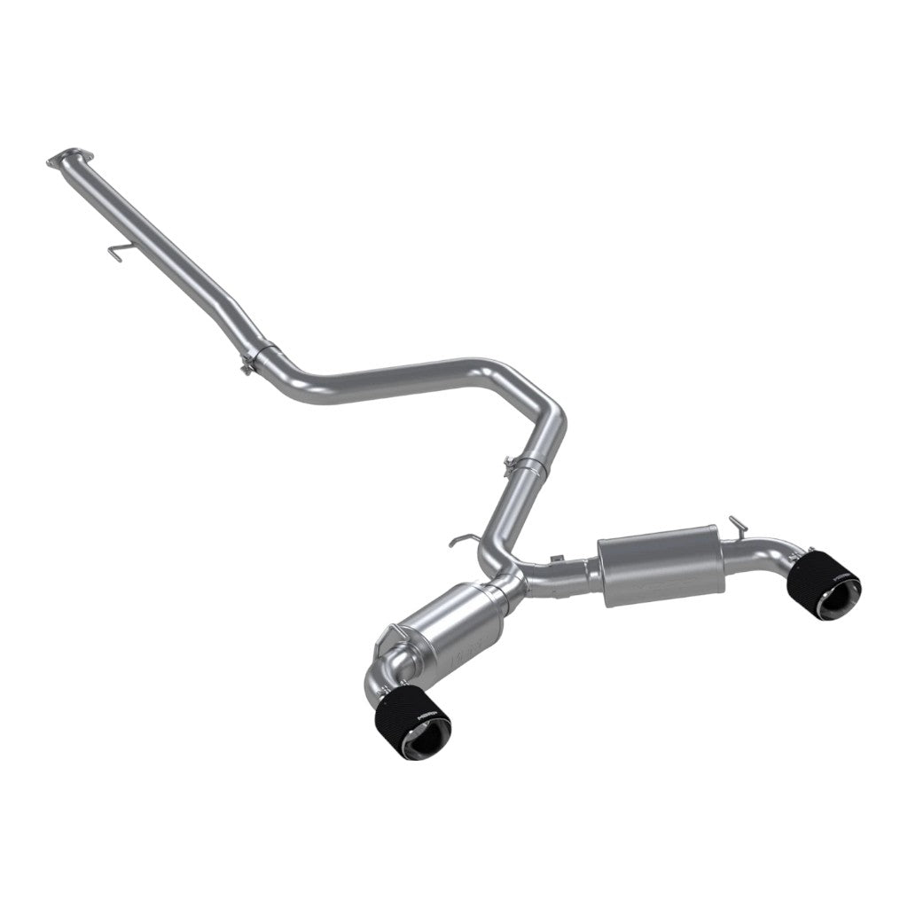 MBRP S47063CF Cat-Back 3" Armor Pro (T304 Stainless Steel / Dual with Carbon End Tips) for HYUNDAI Veloster N 2.0L Turbo 2019-2022 Photo-0
