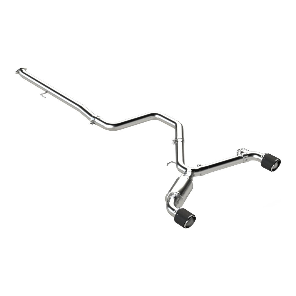 MBRP S47073CF Cat-Back 3" Armor Pro (T304 Stainless Steel / Dual with Carbon End Tips) for HYUNDAI Veloster N 2.0L 2019-2022 Photo-0