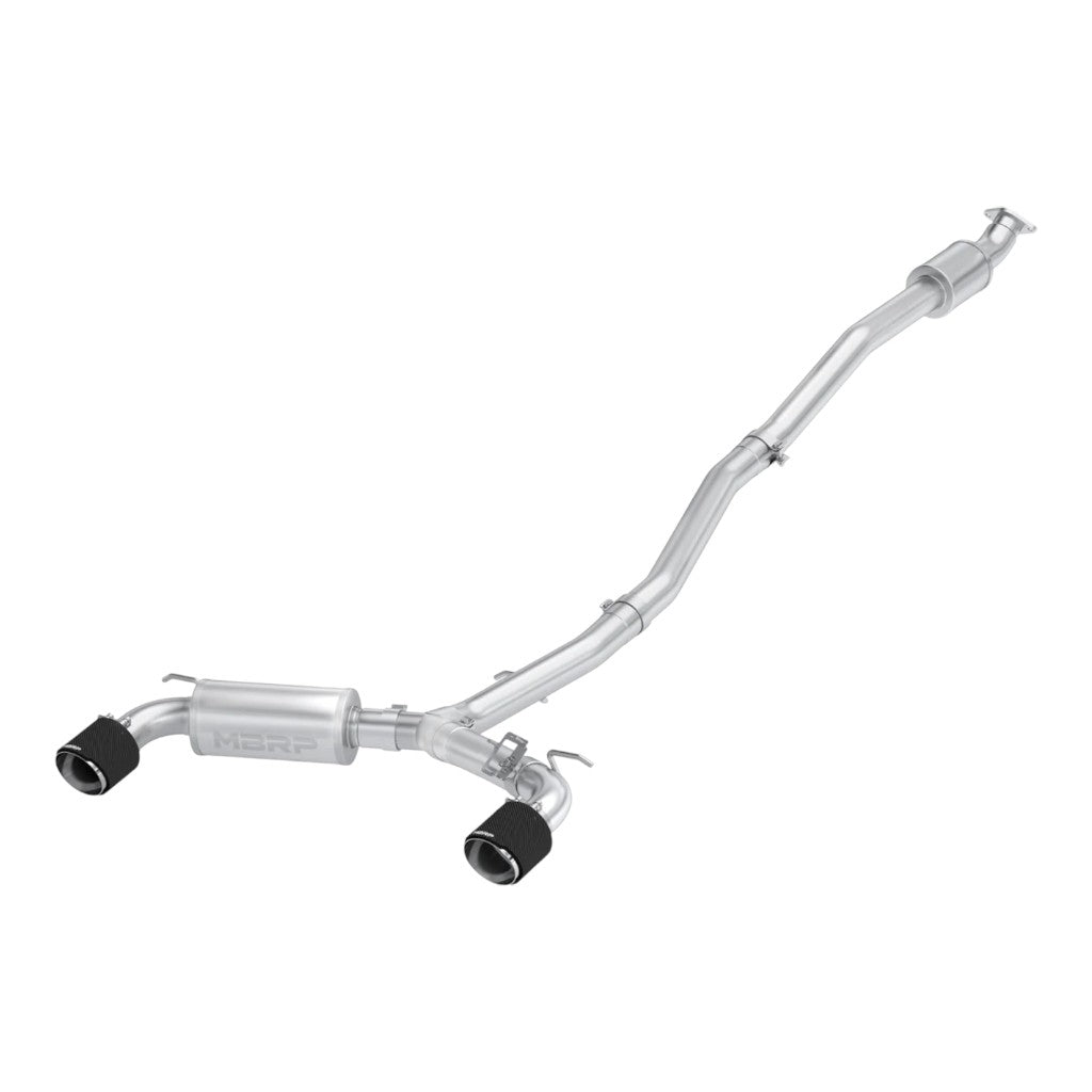 MBRP S47093CF Cat-Back 3" Armor Pro (T304 Stainless Steel / Dual with Carbon End Tips) for HYUNDAI Kona N 2.0L Turbo 2022-2023 Photo-0