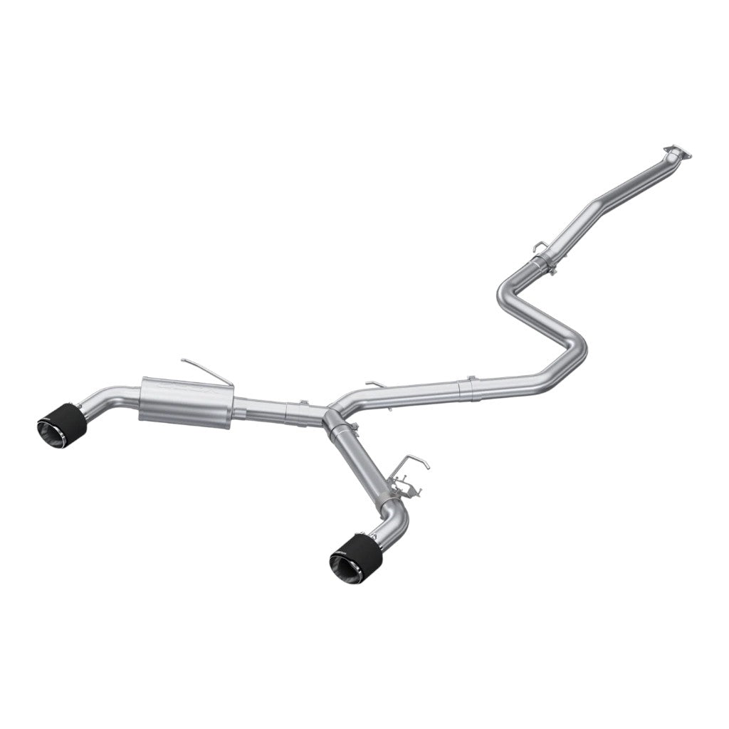 MBRP S47103CF Cat-Back 3" Armor Pro (T304 Stainless Steel / Dual with Carbon End Tips) for HYUNDAI Elantra N 2.0L Turbo 2022- Photo-0
