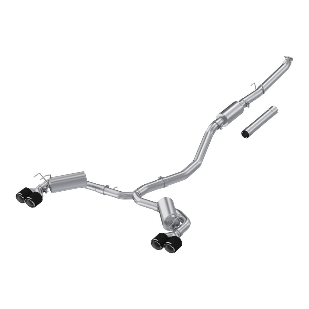 MBRP S49063CF Cat-Back 3" Armor Pro (T304 Stainless Steel / Dual with Carbon End Tips) for HONDA Civic Sport Touring 1.5L Turbo Hatchback 2022-2024 Photo-0
